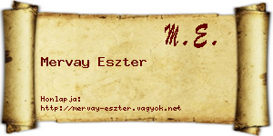 Mervay Eszter névjegykártya
