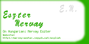 eszter mervay business card